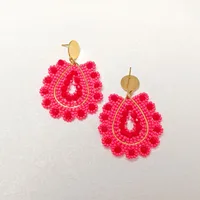 1 Pair Elegant Bohemian Sweet Water Droplets Glass Seed Bead Drop Earrings main image 4