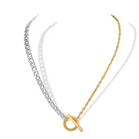 304 Stainless Steel IG Style Toggle Geometric Pendant Necklace sku image 1