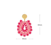 1 Pair Elegant Bohemian Sweet Water Droplets Glass Seed Bead Drop Earrings main image 6