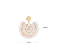 1 Pair Bohemian Classic Style U Shape Water Droplets Glass Seed Bead Drop Earrings main image 6