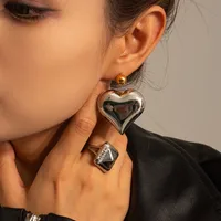 304 Stainless Steel Rope 18K Gold Plated IG Style Casual Heart Shape Bracelets Earrings Necklace main image 4