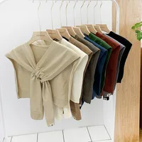 Unisex Casual Sweet Solid Color Knit Shawl main image 1