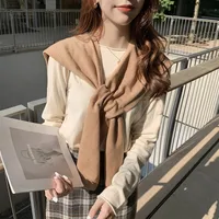 Unisex Casual Sweet Solid Color Knit Shawl main image 5