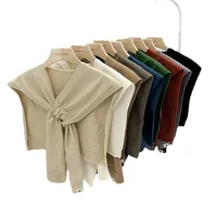 Unisex Casual Sweet Solid Color Knit Shawl main image 2