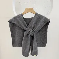 Unisex Casual Sweet Solid Color Knit Shawl sku image 8