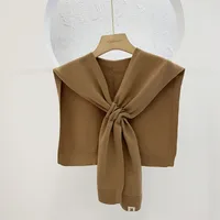 Unisex Casual Sweet Solid Color Knit Shawl sku image 5