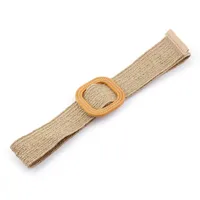 Basic Square Straw Woven Belt Women's Woven Belts sku image 11
