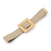 Basic Square Straw Woven Belt Women's Woven Belts sku image 5