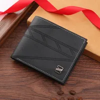 Men's Solid Color PVC Open Small Wallets main image 2