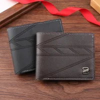Men's Solid Color PVC Open Small Wallets main image 5