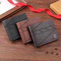 Men's Solid Color PVC Open Small Wallets main image 1