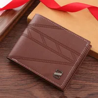 Men's Solid Color PVC Open Small Wallets sku image 1