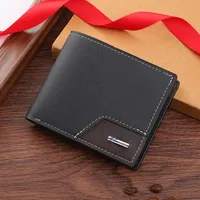 Men's Solid Color PVC Open Small Wallets sku image 1
