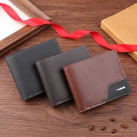 Men's Solid Color PVC Open Small Wallets main image 1