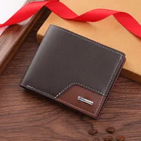 Men's Solid Color PVC Open Small Wallets sku image 2