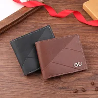 Men's Geometric PVC Open Small Wallets main image 5