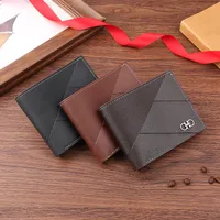 Men's Geometric PVC Open Small Wallets main image 1