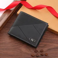 Men's Geometric PVC Open Small Wallets main image 2