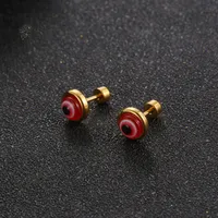 1 Piece Simple Style Eye 304 Stainless Steel Ear Studs sku image 3