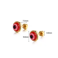 1 Piece Simple Style Eye 304 Stainless Steel Ear Studs main image 6