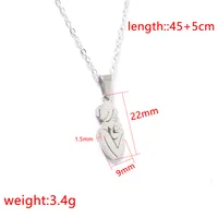 304 Stainless Steel Human Pendant Necklace main image 6