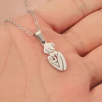 304 Stainless Steel Human Pendant Necklace main image 5