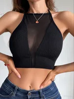 Women's Bra Vest-style Sexy Mesh Hollow Thin Strap Cross Soft Breathable Waist  Bra For Women sku image 1