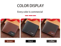 Men's Solid Color PVC Open Small Wallets main image 6