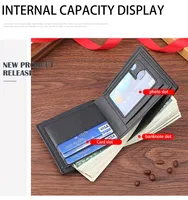 Men's Solid Color PVC Open Small Wallets main image 7
