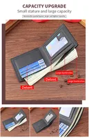 Men's Solid Color PVC Open Small Wallets main image 8