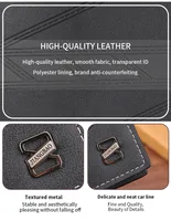 Men's Solid Color PVC Open Small Wallets main image 7