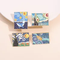 Cartoon Style Cowboy Style Sweet Starry Sky Alloy Stamping Stoving Varnish Plating Women's Brooches main image 6