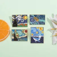 Cartoon Style Cowboy Style Sweet Starry Sky Alloy Stamping Stoving Varnish Plating Women's Brooches main image 5