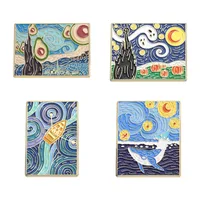Cartoon Style Cowboy Style Sweet Starry Sky Alloy Stamping Stoving Varnish Plating Women's Brooches main image 1