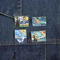 Cartoon Style Cowboy Style Sweet Starry Sky Alloy Stamping Stoving Varnish Plating Women's Brooches main image 7