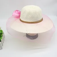 Women's Vacation Simple Style Solid Color Big Eaves Straw Hat main image 2