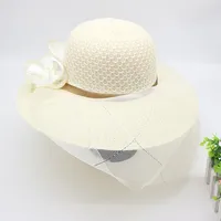 Women's Vacation Simple Style Solid Color Big Eaves Straw Hat sku image 31