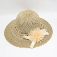 Women's Vacation Simple Style Solid Color Big Eaves Straw Hat sku image 72