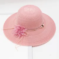 Women's Vacation Simple Style Solid Color Big Eaves Straw Hat sku image 75