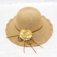 Women's Vacation Simple Style Solid Color Big Eaves Straw Hat sku image 79