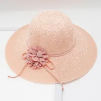 Women's Vacation Simple Style Solid Color Big Eaves Straw Hat sku image 48