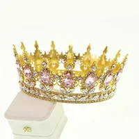 Women's Lady Queen Crown Alloy Rhinestone Plating Crown sku image 5