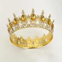 Women's Lady Queen Crown Alloy Rhinestone Plating Crown sku image 6
