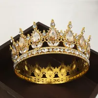 Women's Lady Queen Crown Alloy Rhinestone Plating Crown sku image 9