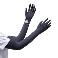 Zhao Dengsheng Sunscreen Gloves Women's Summer Outdoor Sports Non-slip Exposure Finger Touch Screen Flip Cover Ice Silk Thin Riding Gloves sku image 21