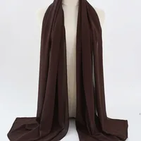 132 Colors In Stock Solid Color 148S Full Scarf Baotou Scarf Pearl Chiffon Bubble Scarf Chiffon Beads Ethnic Headscarf sku image 15