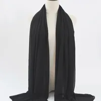 132 Colors In Stock Solid Color 148S Full Scarf Baotou Scarf Pearl Chiffon Bubble Scarf Chiffon Beads Ethnic Headscarf sku image 12