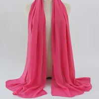 132 Colors In Stock Solid Color 148S Full Scarf Baotou Scarf Pearl Chiffon Bubble Scarf Chiffon Beads Ethnic Headscarf sku image 28