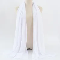 132 Colors In Stock Solid Color 148S Full Scarf Baotou Scarf Pearl Chiffon Bubble Scarf Chiffon Beads Ethnic Headscarf sku image 14