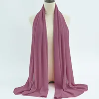 132 Colors In Stock Solid Color 148S Full Scarf Baotou Scarf Pearl Chiffon Bubble Scarf Chiffon Beads Ethnic Headscarf sku image 27